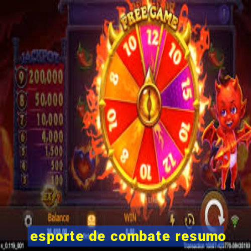 esporte de combate resumo